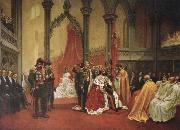 unknow artist kung oscar ii s kroning i trondbeims domkyrka den 18 juli 1873 Germany oil painting artist